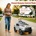 thumbnail image 4 of Ram Ride on Car Toys, 12V RAM 1500 Battery Powered Ride on Toy Truck with Remote Control, Electric Car for Kids Girls 3-5 w/ Bluetooth, Rear Storage Trunk, Safety Belt, 4 Wheelers, White, 4 of 9