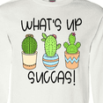 thumbnail image 4 of Inktastic What's Up Succas Funny Cacti Plants Long Sleeve T-Shirt, 4 of 5