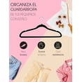 thumbnail image 4 of RED VELVET Juego de 50 Perchas de Terciopelo Antideslizantes para Ropa Infantil - Tamaño Bebé/Niño - Diseño Delgado Ahorra Espacio - Ganchos Giratorios Metálicos, 4 of 6