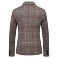 thumbnail image 4 of Blazers for Women Clearance Men's Single Breasted Suit Business Casual Suit Wool Suit Coat, 4 of 5