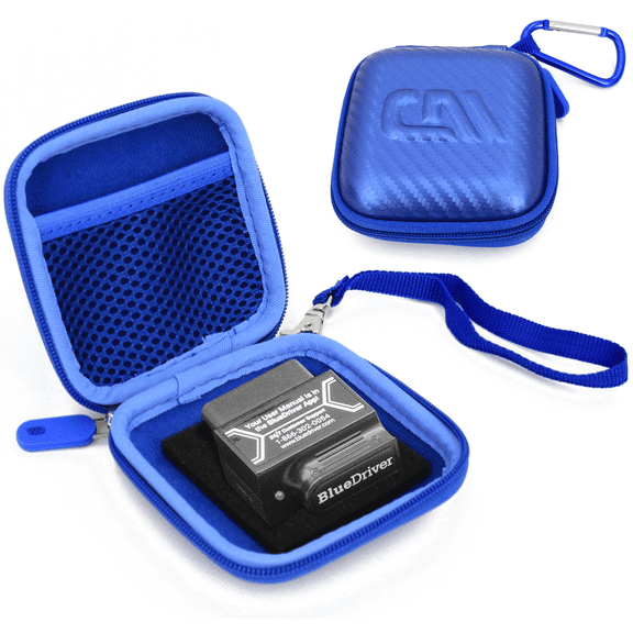 CASEMATIX Car and Auto Mini Carry Case Fits BlueDriver Professional OBDII OBD2 Scan Tool Monitor, Blue Case Only