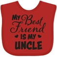 thumbnail image 3 of Inktastic My Best Friend is My Uncle with Hearts Boys or Girls Baby Bib, 3 of 4
