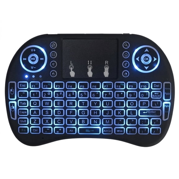 Mini Wireless Keyboard with Touchpad, 2.4GHz USB Keyboard Mouse Combo Controller for Smart TV, PC, Android TV Box