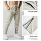 thumbnail image 5 of Amzcrzy Pantalones Deportivos Hombre Ajustados Elásticos Malla En Muslos Cintura Elástica Doble Cremallera Tobillos Entrenamiento Running Ejercicio Tallas S-XL Gris, 5 of 7