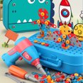 thumbnail image 4 of Maoww Electric Drill Toy Creative Kids Tool Set Box 351 Pcs For Age 2-5 Years Old Toolbox For Tiny A, 4 of 6