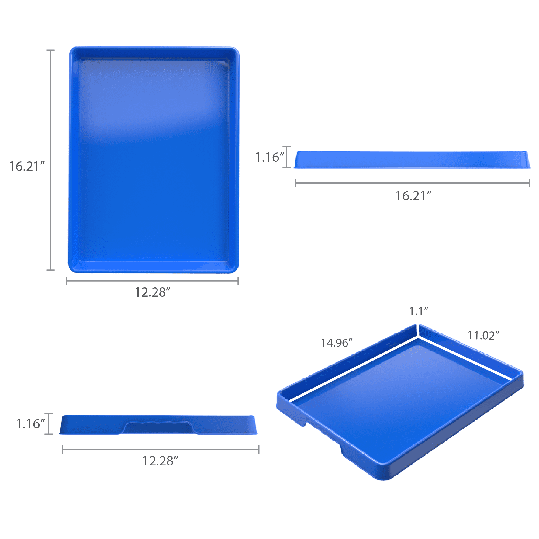 Storex Plastic Craft and Hobby Tray, 12 x 16 in, Assorted, 12-Pack