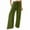 Army Green, variant on AGWOLF Palazzo Pants for Women Plus Size Casual Drawstring Elastic High Waist Pants Loose Comfy Wide Leg Trousers Womens Ice Silk Wrinkled Trouser with Pockets