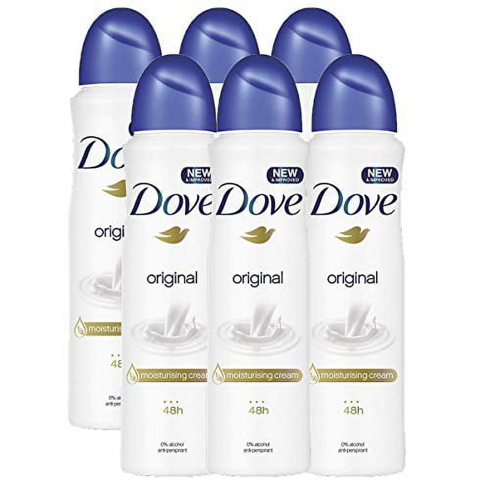 Dove  Original Aerosol Spray Deodorant & Anti-Perspirant 150ML / 5.07 Oz,(6 Pack)