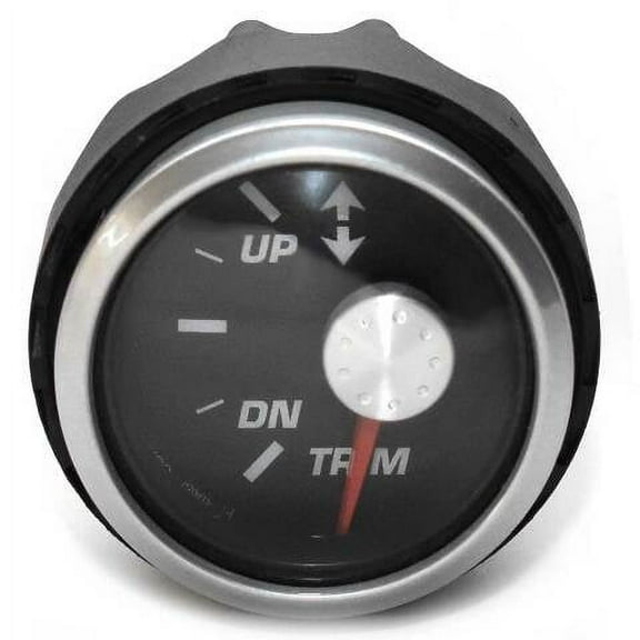 Faria Boat Trim Gauge GBC019A | OMC Evinrude 2 Inch Silver Black