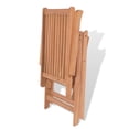 thumbnail image 6 of vidaXL Outdoor Recliner Chairs Patio Reclining Lounge Chair Solid Wood Teak, 6 of 7
