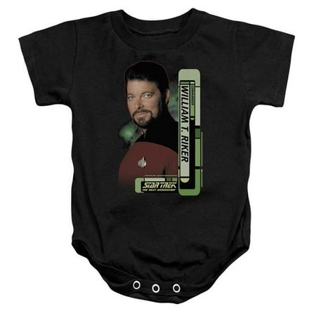 

Trevco CBS578-SS-4 Star Trek & Riker Infant Cotton Snapsuit Black - Extra Large - 24 Months