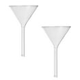 thumbnail image 3 of MasteelfCA 2pcs 100mm Scientific Glass Filling Funnels Short Stem Glass Triangular Funnel, 3 of 5