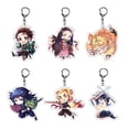 thumbnail image 2 of 6 pack Demon Slayer Keychain Kimetsu no Yaiba keyring Decor Pendant Hanging Ornament Anime Keychain Set, 2 of 3