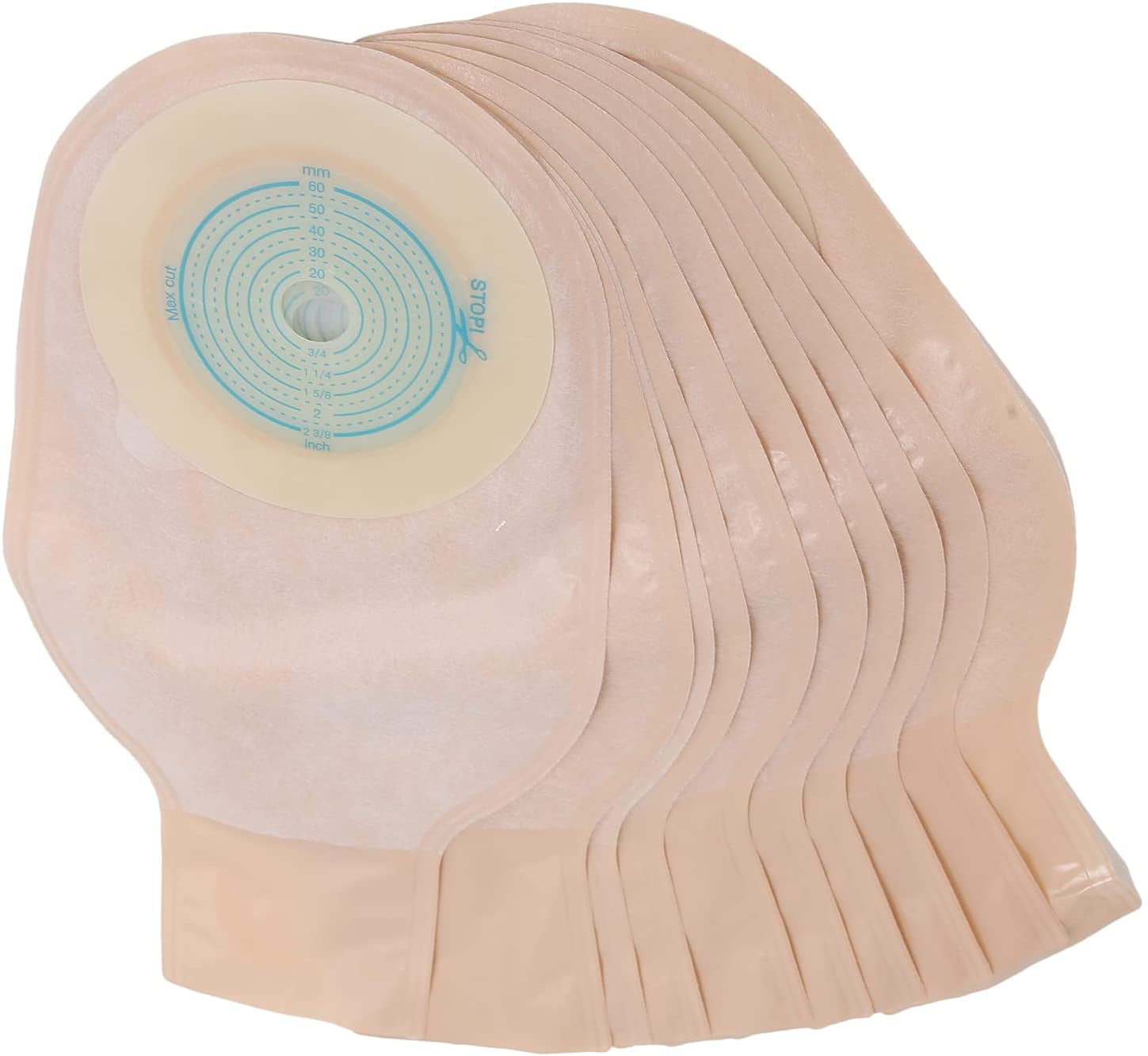 Ostomy Colostomy Supplies,10pcs Colostomy Bags, CutToFit Drainable