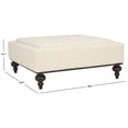 thumbnail image 3 of SAFAVIEH Couture Rosealina Contemporary Boucle Tufted Cocktail Ottoman, Ivory, 3 of 12