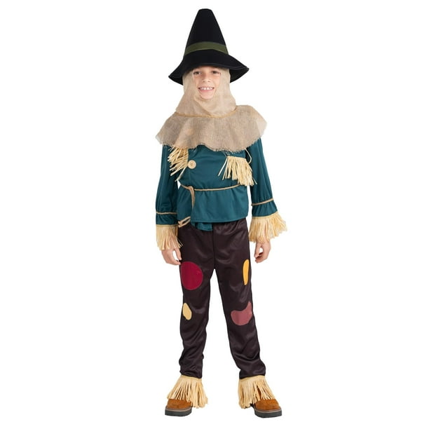 Disfraz de espantapájaros Dress Up America para niños, conjunto de calabaza