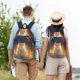 thumbnail image 4 of Disketp Starry Sky Constellation Cat Mochila de Lona Estampada, Mochila Escolar de Viaje Ligera para Estudiantes y Portátil-Medium, 4 of 5