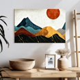 thumbnail image 3 of Elephant Stock Abstract Marble Mountains Wall Art - Horizontal Canvas Wall Art - Lobby Wall Decor - Nature Canvas - Teal And Blue Decor - 24" x 16", 3 of 8