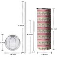 thumbnail image 5 of 20oz White Christmas Folk Pattern Skinny Tumblers Stainless Steel Tumbler with Lid and Straw,Vacuum Insulated Double Wall Travel Tumbler Cups with Cleaning Brush for Coffee,Tea, 5 of 6