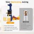 thumbnail image 4 of CAYNEL Compact and Portable Cold Press Juice, Masticating Slow Juicer with 1.77” Extra Wide Inlet Funnel,Blue, 4 of 8