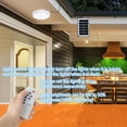 thumbnail image 3 of Leyfeng 65W 60LEDs Solar Ceiling Light Interior Decoration Light Corridor Aisle Lights Light Sensing Remote Control, 3 of 8