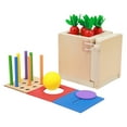 thumbnail image 1 of Coin Box Carrot Harvest Game, Wood Matchstick Color Drop Game Colors Matching Easy Control 4 In 1  For Bedroom, 1 of 8