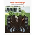 thumbnail image 6 of KFFKFF Metal Raised Garden Bed, 8 x 4 x 2 ft Outdoor Galvanized Planter Box, Open Bottom Design, Spacious Planter for Vegetables, Flowers, Herbs, and Succulents, Dark Gray, 6 of 9