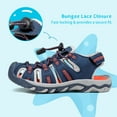 thumbnail image 2 of Dream Pairs Kids Summer Athletic Sandals Boys Girls School Outdoor Sports Sandals Walking Shoes 160912-K NAVY/LIGHT/GREY/ORANGE Size 7, 2 of 7