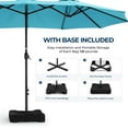 thumbnail image 5 of 13ft Patio Umbrella with Base,Double Sided Outdoor Large Rectangular Patio Umbrella with Crank Handle, for Lawn Garden,Home,Outdoor Activities, 5 of 8