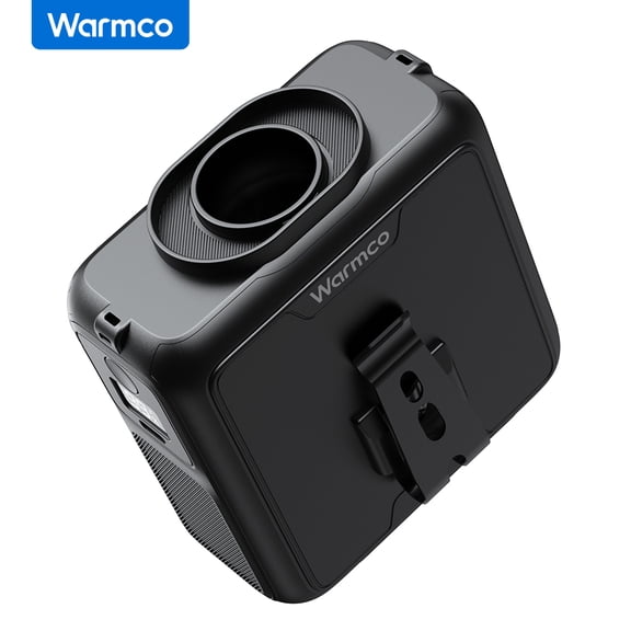 Warmco Portable Waist Fan,10000mAh Rechargeable Clip On Belt Fan with LED Light, 4 Speeds & 16000RPM Strong Airflow Wearable Neck for Camping, Outdoor, Hiking