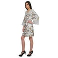 thumbnail image 4 of Moomaya Printed Cotton Venice Lace Bridesmaid Robe Short Robes For Women, 4 of 6