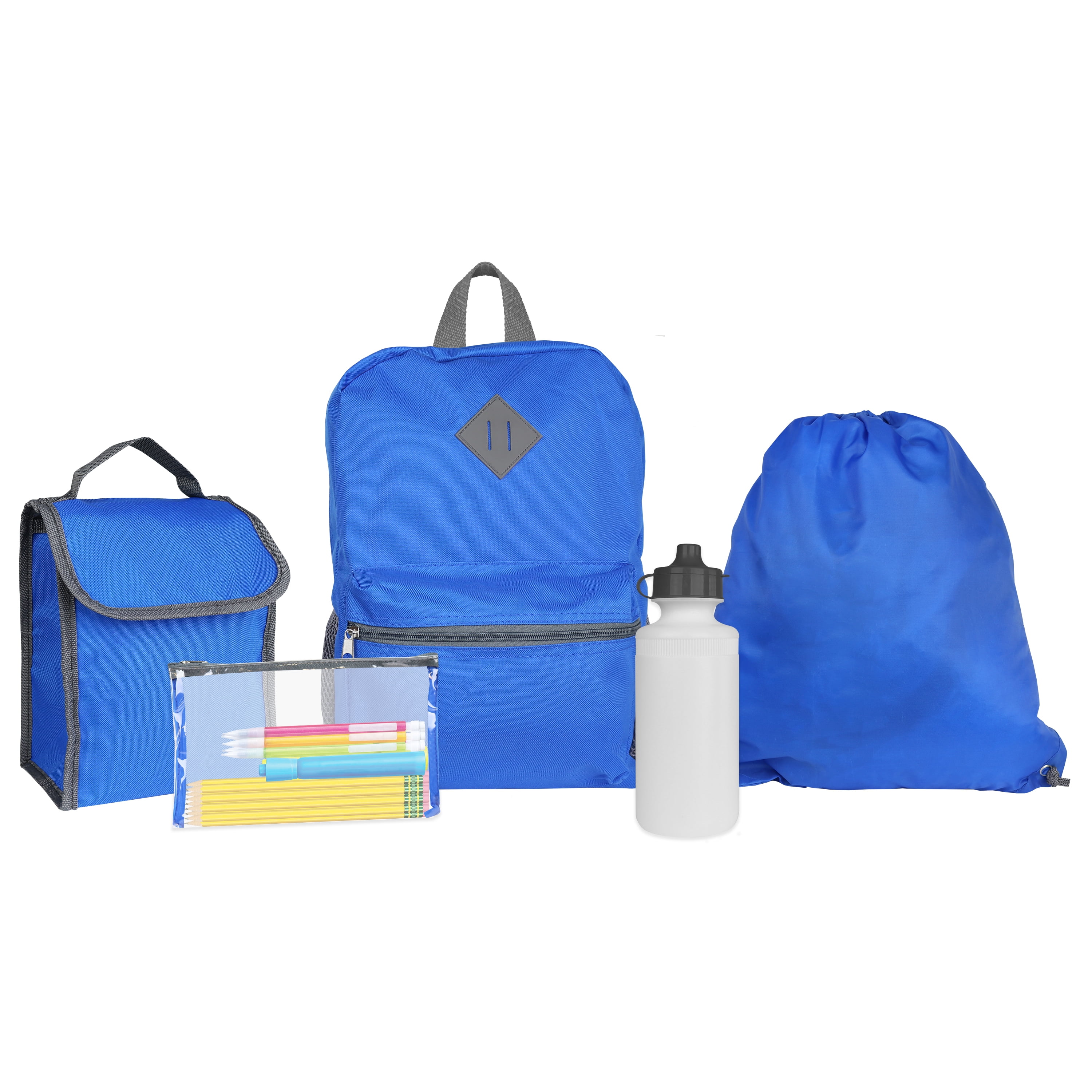 5 Piece Blue Backpack