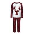 thumbnail image 3 of Odeerbi Christmas Pajamas for Family Holiday Long Sleeve Family Christmas Pajamas Matching Sets Dad Parent Child Printed Loungewear Set Two-Piece Sleepwear Xmas Family Matching PJs Set Red, 3 of 4