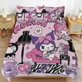 thumbnail image 6 of KUROMI Bedding Set Anime Three-piece for Boys Girls Teens Full, 6 of 7