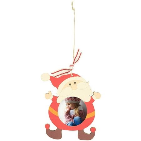 - Wooden Ply Photo Ornament - Santa