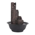 thumbnail image 1 of Waterfall Fountain, Small Waterfall Like Tabletop Fountain Soothes Multi Purpose Increase Humidity Wealth with LED Lights for Home for Relaxation US Plug 110V, 1 of 7