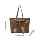 thumbnail image 3 of Bolso de mano con lazo grande para mujer, bolso de hombro de gran capacidad, bolso de mano con textura avanzada, que combina practicidad y moda, bolso de mano de PU para mujer., 3 of 7