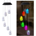 thumbnail image 2 of Solar Wind Chime Light, Epicgadget Solar Light Color Changing Outdoor Solar Garden Hanging Mobile Decorative Lights for Backyard Walkway Pathway Christmas Decoration Parties (Snowman), 2 of 4