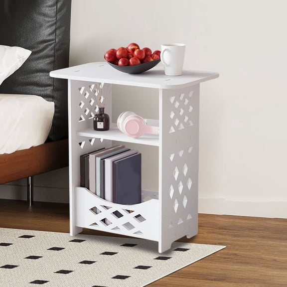 ShengapQ Bedside Table Mini Coffee Table, Space Saving Side Table, Modern Home Storage, Versatile Use for Bedroom, Sofa Side Table, Easy Assembly, Compact Design, Nightstand Alternative