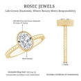 thumbnail image 6 of Rosec Jewels Certified Lab Grown Diamond 6x8mm Oval Engagement Ring - Ideal For Gift, 10K Yellow Gold, US 4.50, 6 of 9