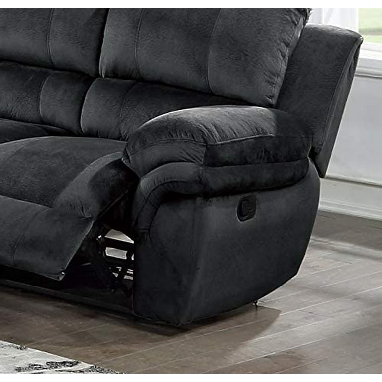 Black suede recliner deals