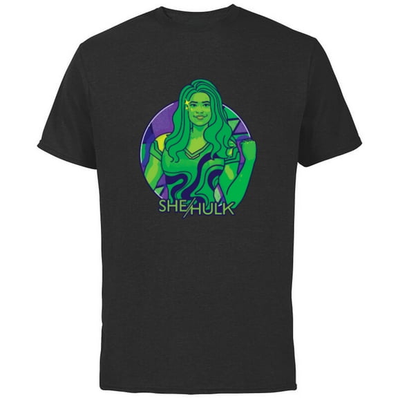 Marvel Studios She Hulk In Action - Short Sleeve Cotton T-Shirt for Adults - Customized-Black