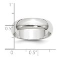 thumbnail image 3 of Platinum 6mm Half Round Wedding Band Size 8, 3 of 5