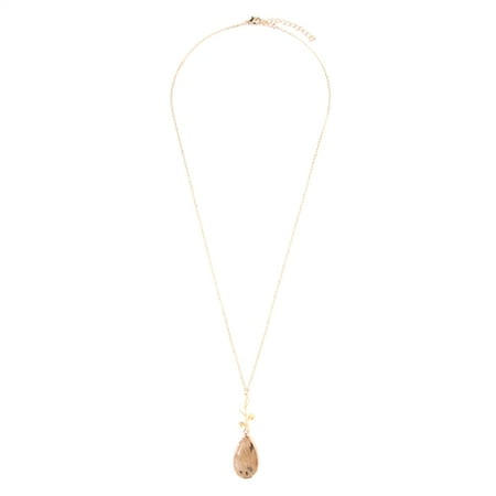 - Teardrop Pendant Long Chain Necklace