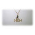 thumbnail image 3 of Mom Diamond Necklace Natural #1 Mom 14K Solid Gold Mothers Pendant 18", 3 of 7