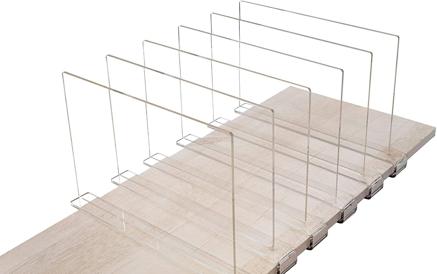 Clear Acrylic Shelf Dividers 4pc Set – X-Nrg Life
