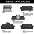 thumbnail image 4 of Easy-Going 4 Pieces Super Stretch couch cover, Sofa size, Gray (Slipcover Only), 4 of 7