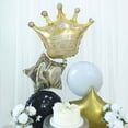 thumbnail image 2 of Efavormart Set Of 6 | Gold/Black Marble Mylar Foil Party Balloon Set, Star, Round And Crown Balloon Bouquet With Ribbon, Party Decorations, 2 of 10