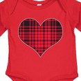 thumbnail image 4 of Inktastic Red Plaid Heart Boys or Girls Long Sleeve Baby Bodysuit, 4 of 5