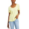 thumbnail image 3 of Style & Co Womens Classic Cotton T-Shirt Pale Banana L, 3 of 3